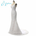 Plus Size Mermaid Appliques Tulle Satin Lace Open Back Wedding Dress